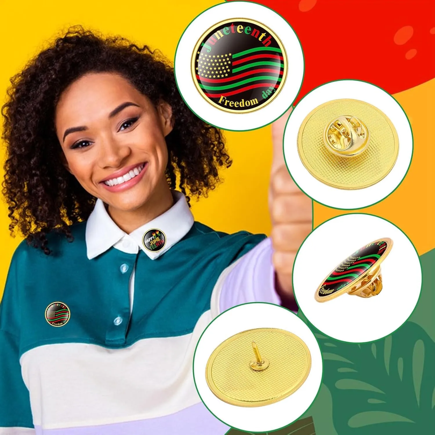 DTOFOOT 30PCS Juneteenth Freedom Day Buttons Black History Enamel Brooch Pins Free-ish Since 1865 Lapel Badges Black Emancipation Day Activity Supplies Gift Juneteenth Day Party Favors Accessories