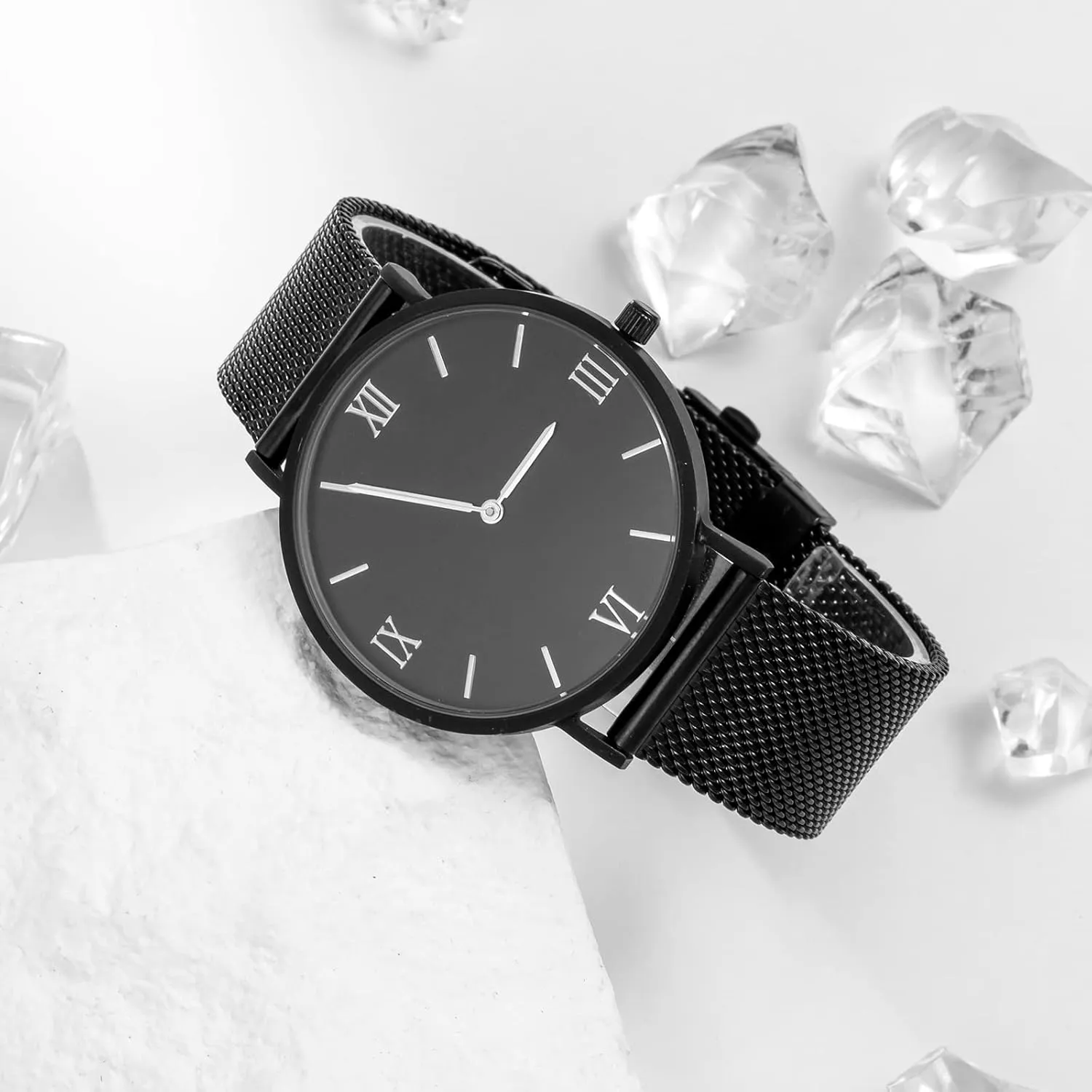 EACHE Stainless Steel Mesh Watch Band for Men Women, Quick Release Mesh Watch Straps 12mm 14mm 16mm 18mm 20mm 22mm