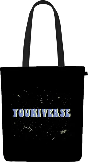 EcoRight 100% Organic Canvas Tote Bag with Zip, Eco-friendly Small Tote Bags for Women for Christmas, Travel & Shopping