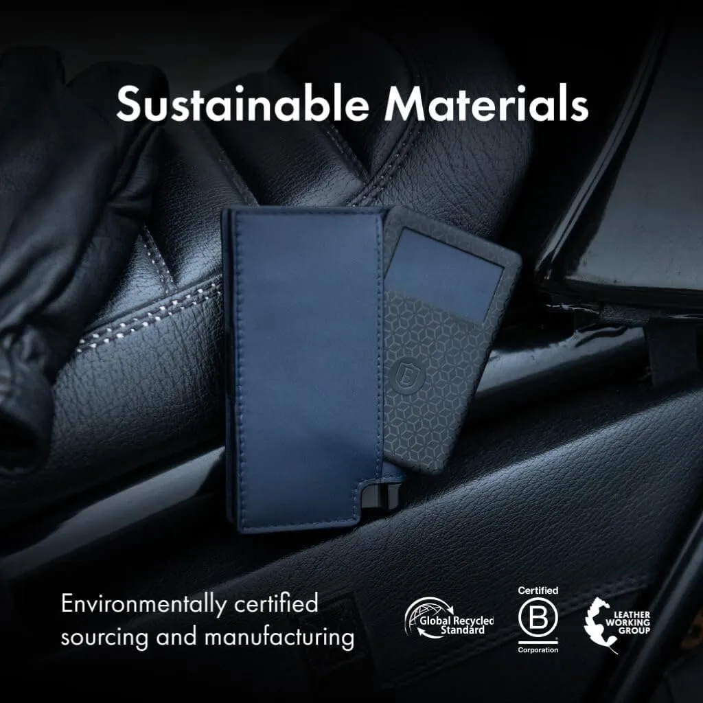 Ekster Parliament Men's Wallet | RFID Blocking Leather Minimalist Wallet | Slim Wallet for Men - Designed for Quick Card Access with Push Button