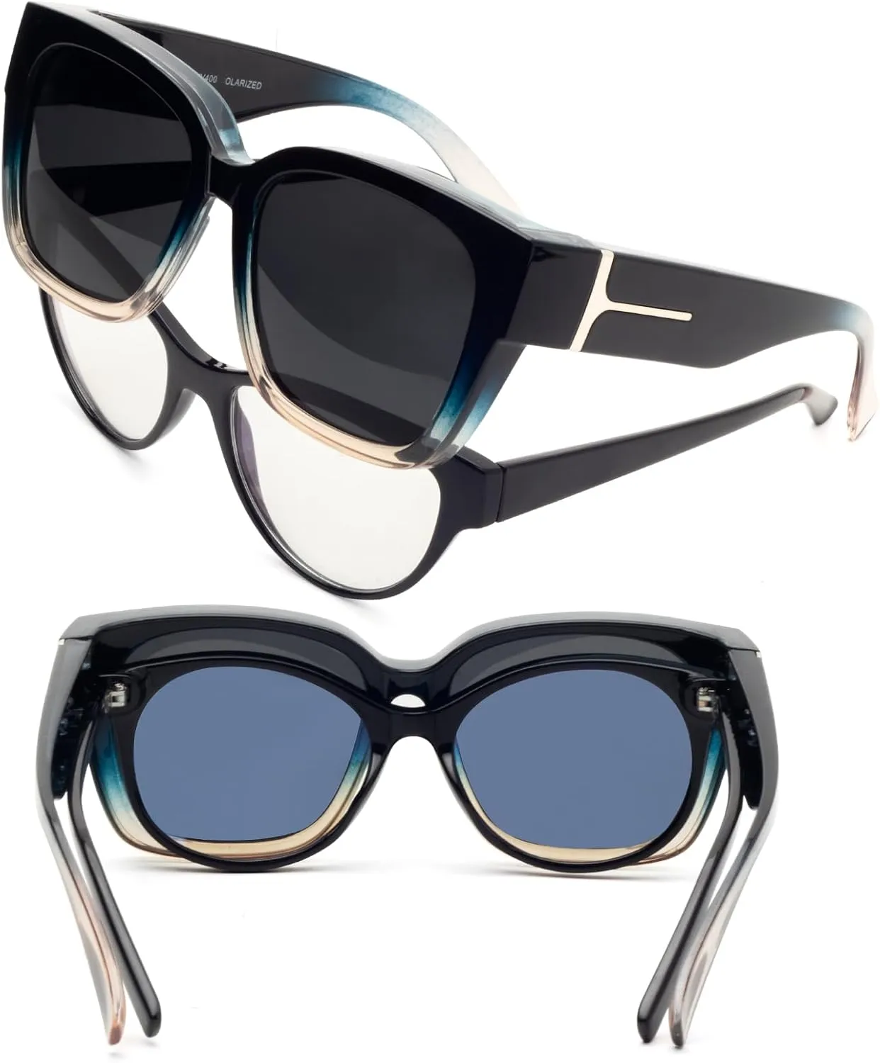 Face Shadow Polarized Sunglasses Over Glasses Women Fit Over Glasses Sunglasses Square Sunglasses UV Protection Lightweight