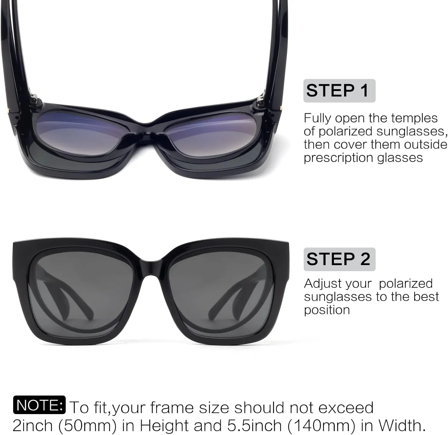 Face Shadow Polarized Sunglasses Over Glasses Women Fit Over Glasses Sunglasses Square Sunglasses UV Protection Lightweight