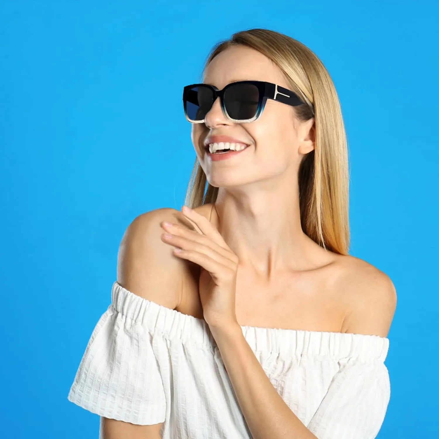 Face Shadow Polarized Sunglasses Over Glasses Women Fit Over Glasses Sunglasses Square Sunglasses UV Protection Lightweight