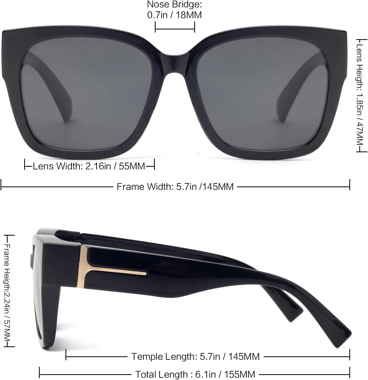 Face Shadow Polarized Sunglasses Over Glasses Women Fit Over Glasses Sunglasses Square Sunglasses UV Protection Lightweight