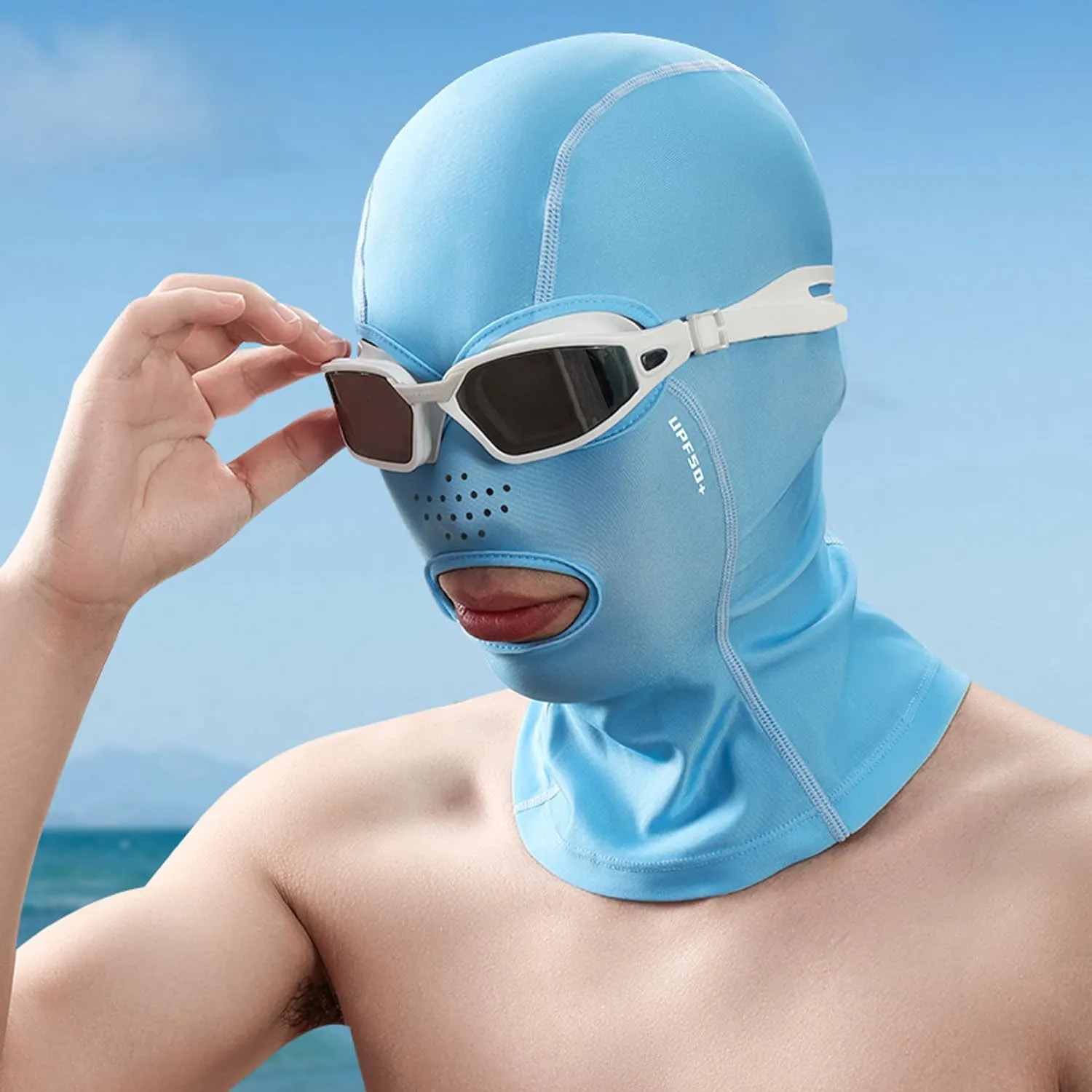 Facekini - UV Protection Swim Cap and Face Mask, UPF 50  Sunblock Protect Bikini