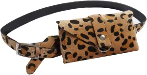 Fashion Women's Leopard Faux Leather Waist Fanny Belt Pack Bag Phone Purse For Girls Women