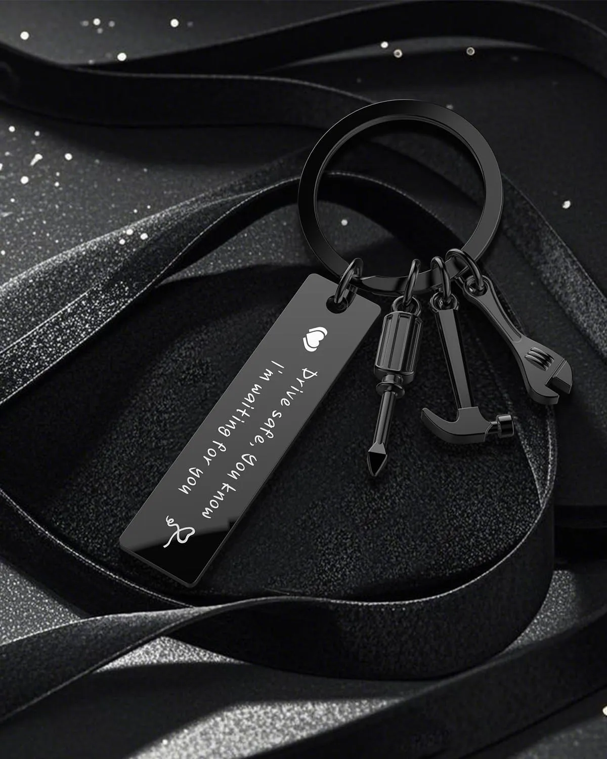 Fathers Day Dad Gifts from Wife Daughter Son, Drive Safe Keychain for Boyfriend Husband Brothers,Gifts for Men Him