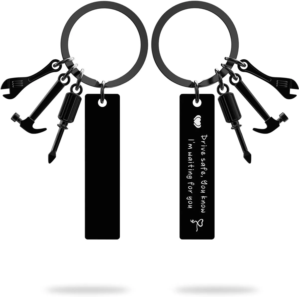 Fathers Day Dad Gifts from Wife Daughter Son, Drive Safe Keychain for Boyfriend Husband Brothers,Gifts for Men Him