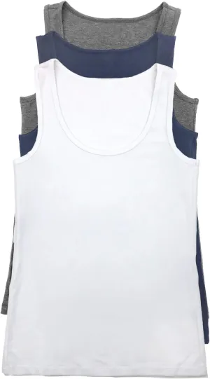Felina Stretch Layering Womens Tank Top - Seamless Cotton Tank Top for Women, Workout Top (3-Pack)