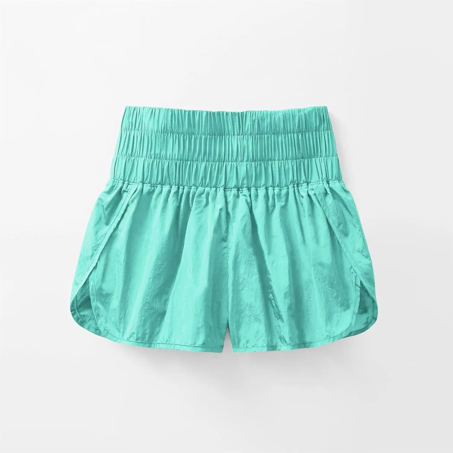 Flowy Shorts for Teen Girls High Waist Smocked Quick Dry Gym Workout Athletic Shorts Preppy Youth Butterfly Shorts