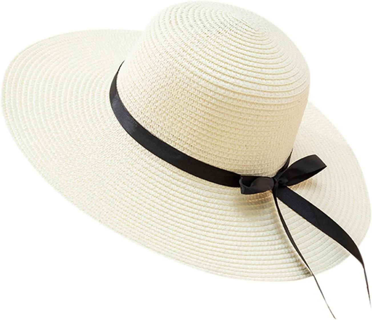 Foldable Sun Hats for Women Short Brim Fedora Classic Summer Beach Sun Hat Outdoor Women Large Straw Hat