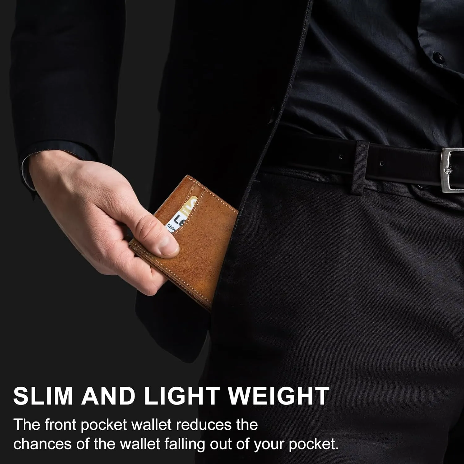 furid Apple Airtag Wallet Men Slim: Air Tag Wallet with Airtag Holder, RFID Blocking, Bifold, Front Pocket, Minimalist Card Wallet, Carbon Fiber Wallet
