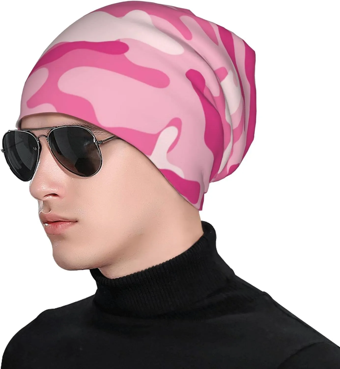 Gamepad Print Slouchy Beanie Skull Caps Chemo Hats Baggy Headwear for Men Women Jogging Cycling