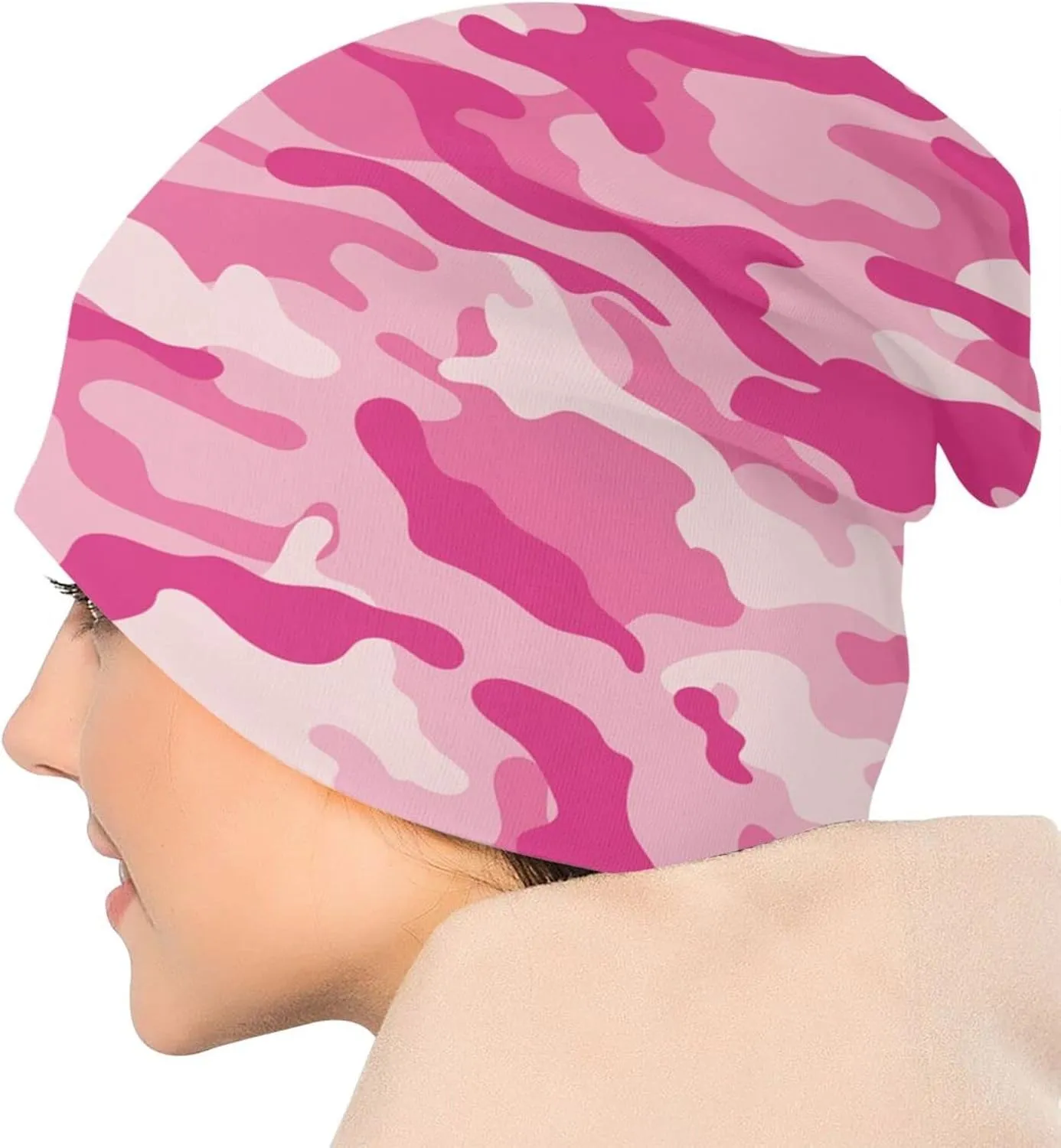 Gamepad Print Slouchy Beanie Skull Caps Chemo Hats Baggy Headwear for Men Women Jogging Cycling