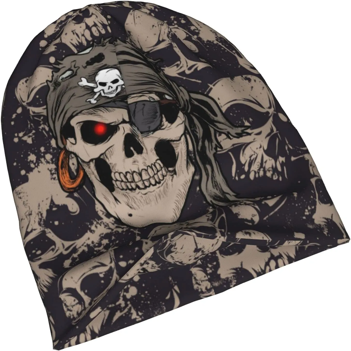 Gamepad Print Slouchy Beanie Skull Caps Chemo Hats Baggy Headwear for Men Women Jogging Cycling