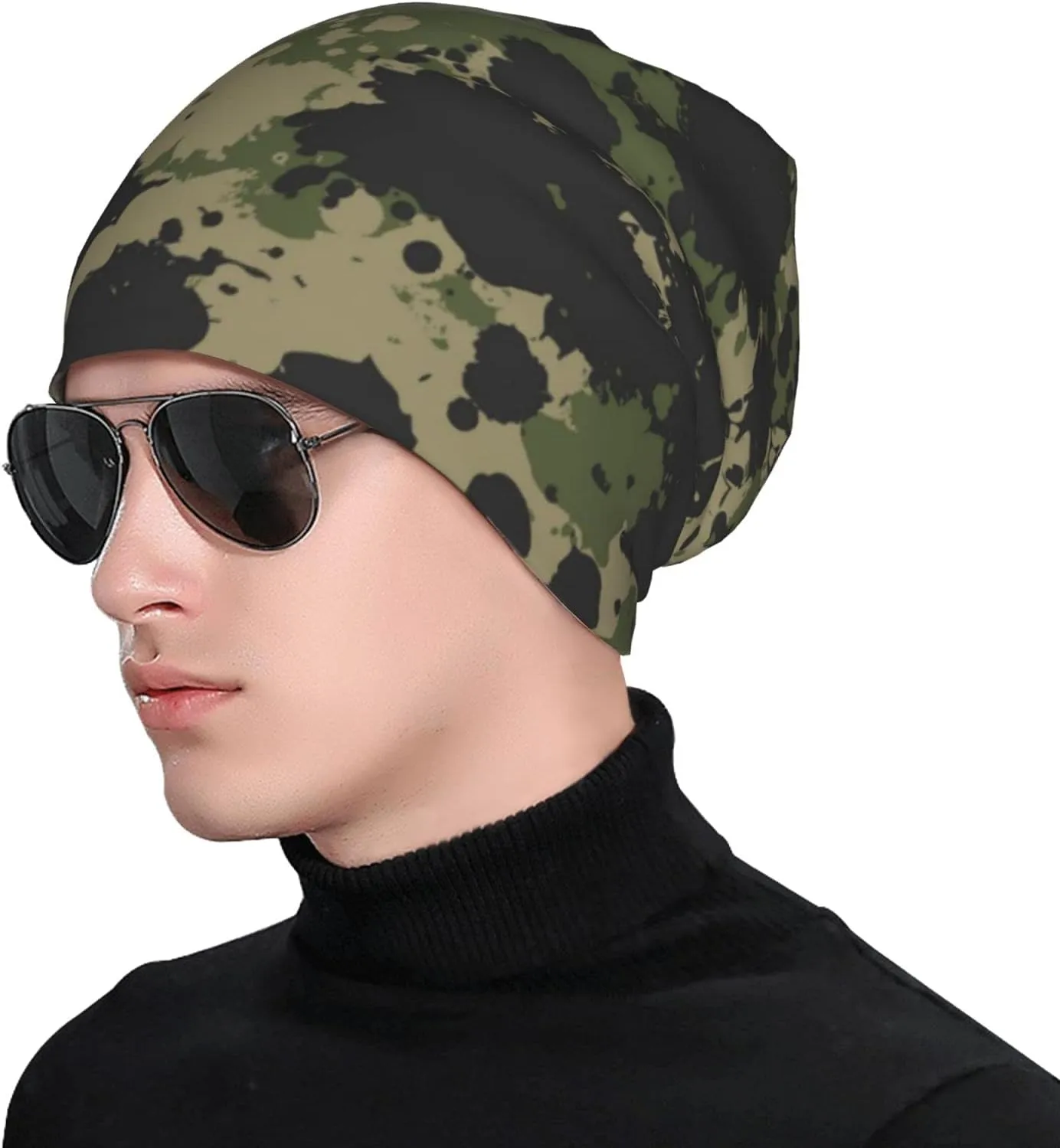 Gamepad Print Slouchy Beanie Skull Caps Chemo Hats Baggy Headwear for Men Women Jogging Cycling