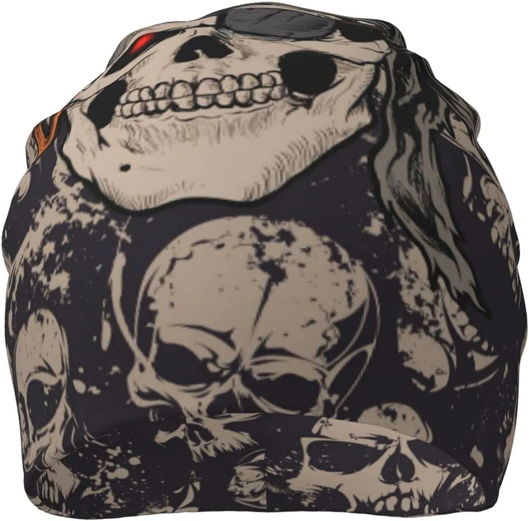 Gamepad Print Slouchy Beanie Skull Caps Chemo Hats Baggy Headwear for Men Women Jogging Cycling