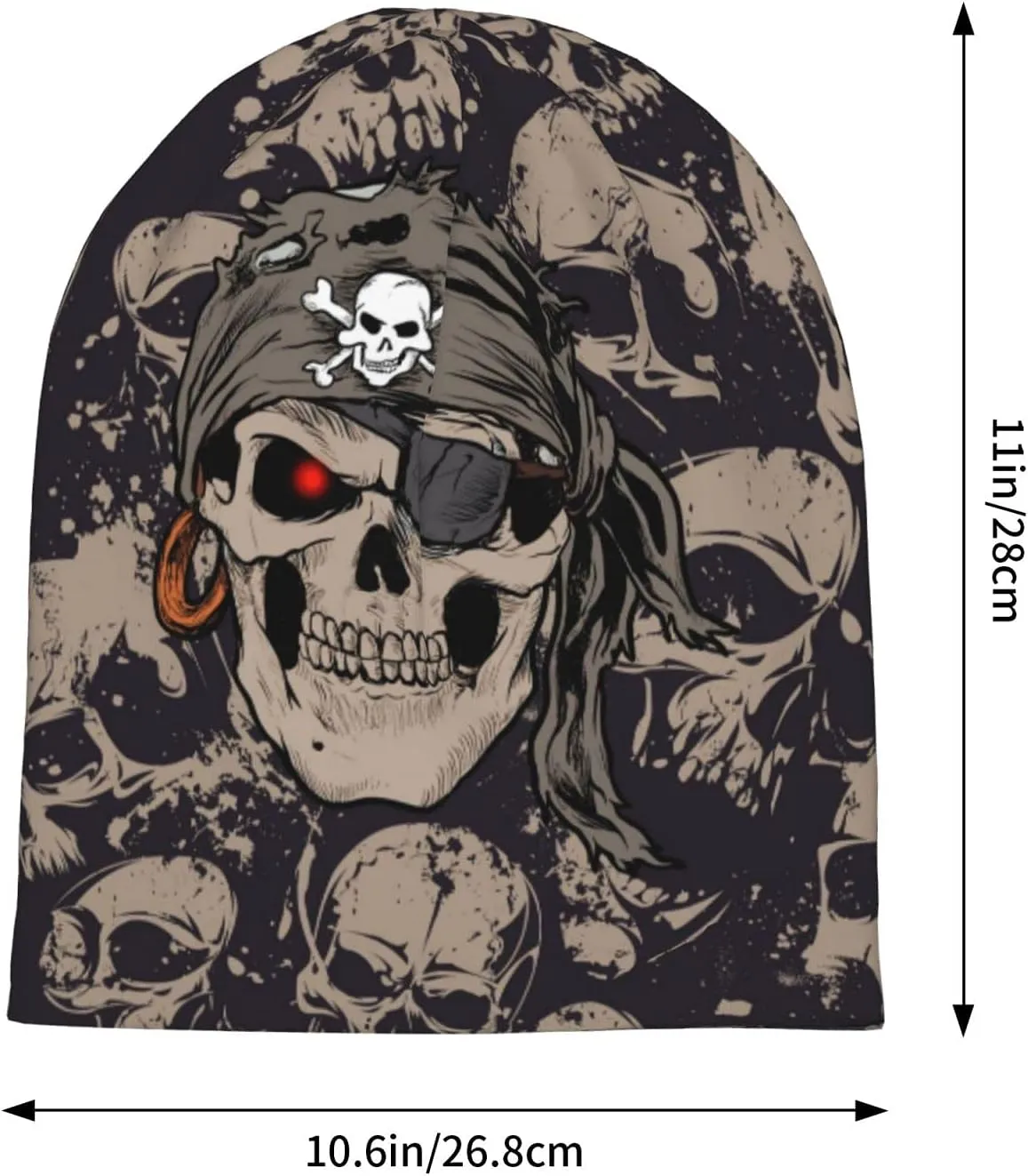 Gamepad Print Slouchy Beanie Skull Caps Chemo Hats Baggy Headwear for Men Women Jogging Cycling