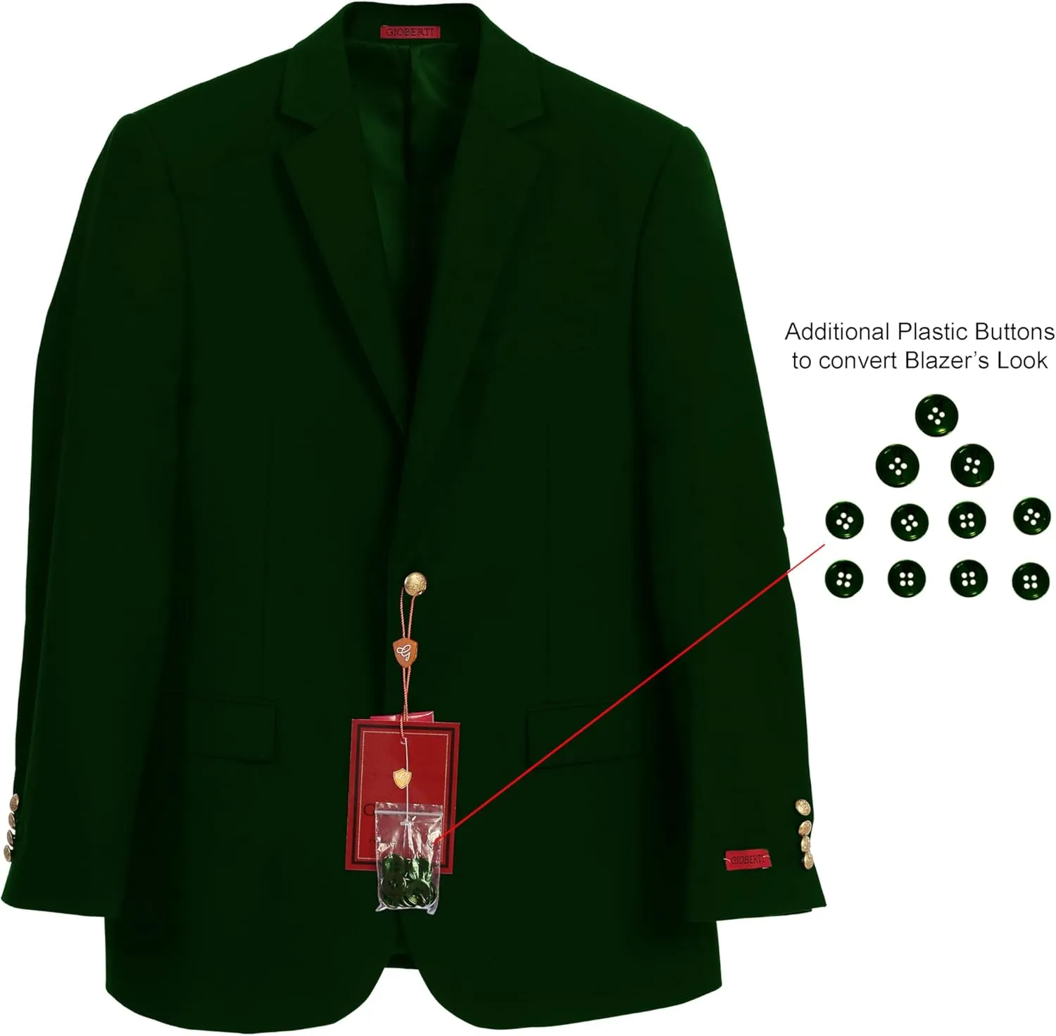 Gioberti Mens Formal Blazer Jacket