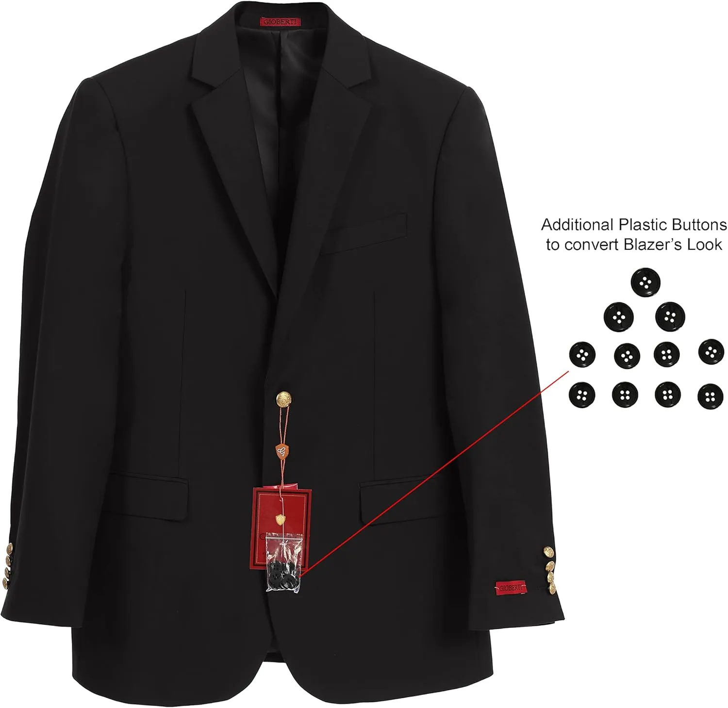 Gioberti Mens Formal Blazer Jacket