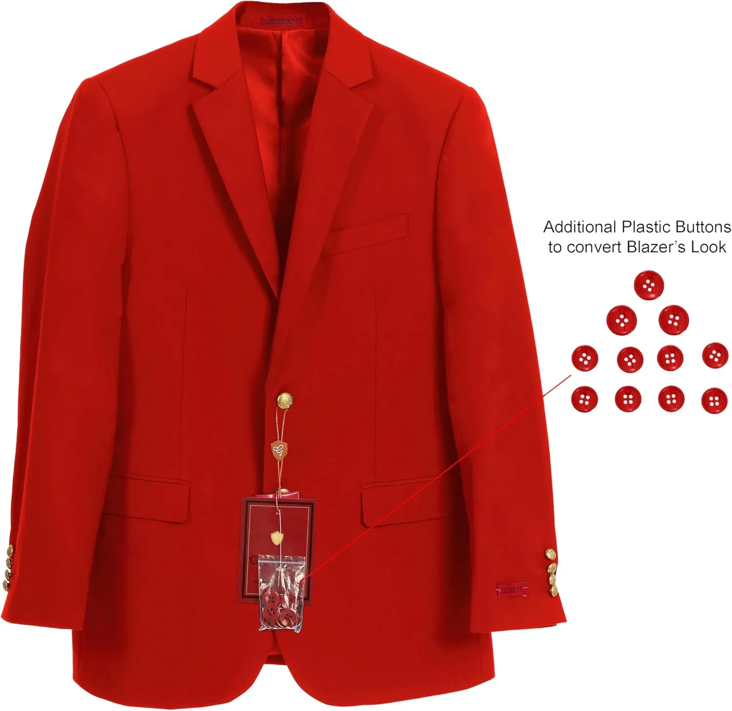 Gioberti Mens Formal Blazer Jacket