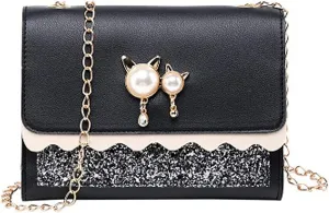 Girls Chain Shoulder Bag, Princess Handbag With Detachable Three-Layer Mezzanine - Birthday Gift