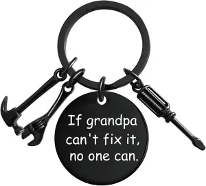 Grandpa Keychain Funny Key Chains Grandfather Gifts from Grandchkids Papa Fathers Day Birthday Christmas Presents