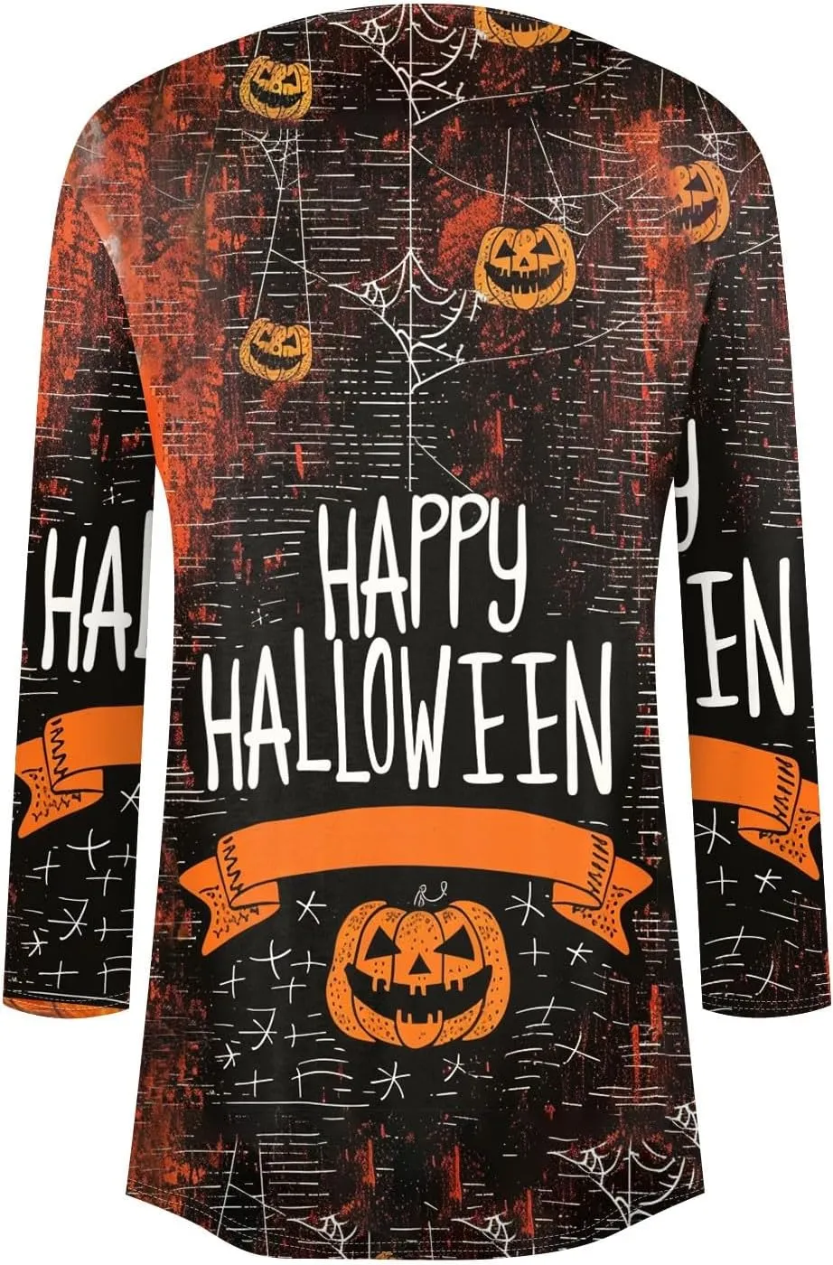 Halloween Cardigan Lightweight Long Sleeve Open Front Halloween Printed Oversized Cardigans for Women Fall Cardigan
