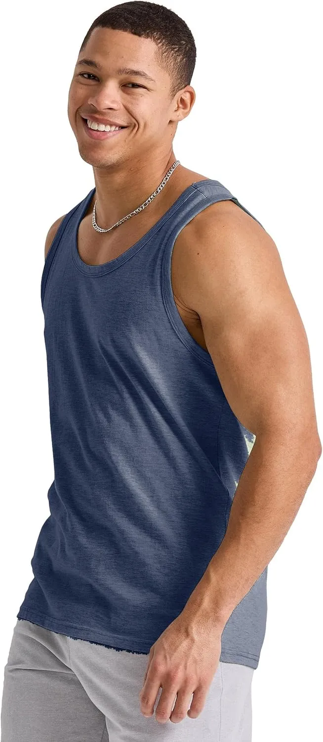 Hanes Men's Originals Tri-Blend Tank Top, Lightweight Tanks For Men, Sleeveless Tank Shirt