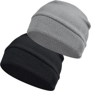 Headshion Fleece Hat Watch Cap 2 Pack Thick Skull Cap Helmet Liner Winter Warm Beanie