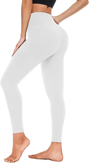 High Waisted Leggings for Women-Womens Black Seamless Workout Leggings Running Tummy Control Yoga Pants