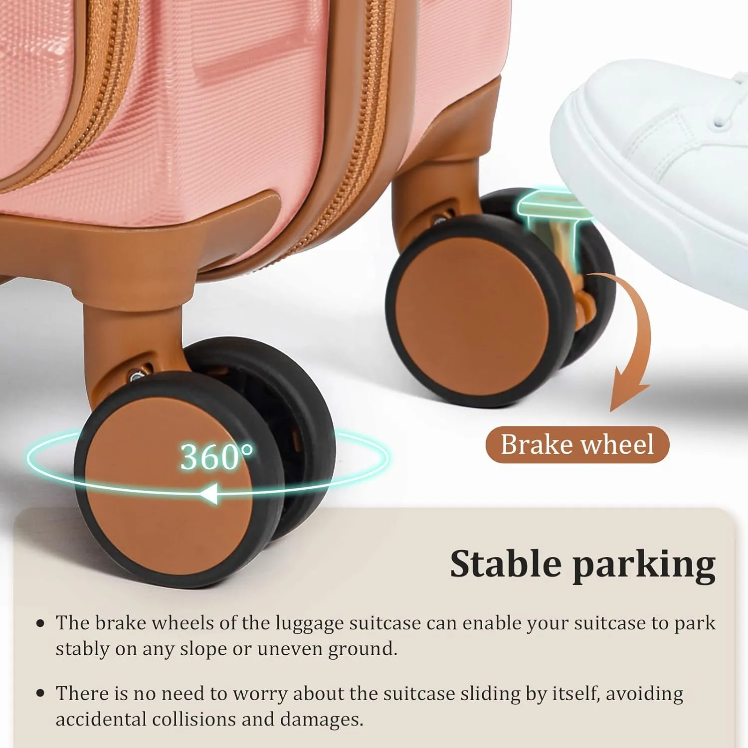 imiomo Carry on Luggage Airline Approved with TSA Lock, Hard Shell 20 Inch Travel Carry-on Suitcase with Spinner Wheels and Charging Port, Pink
