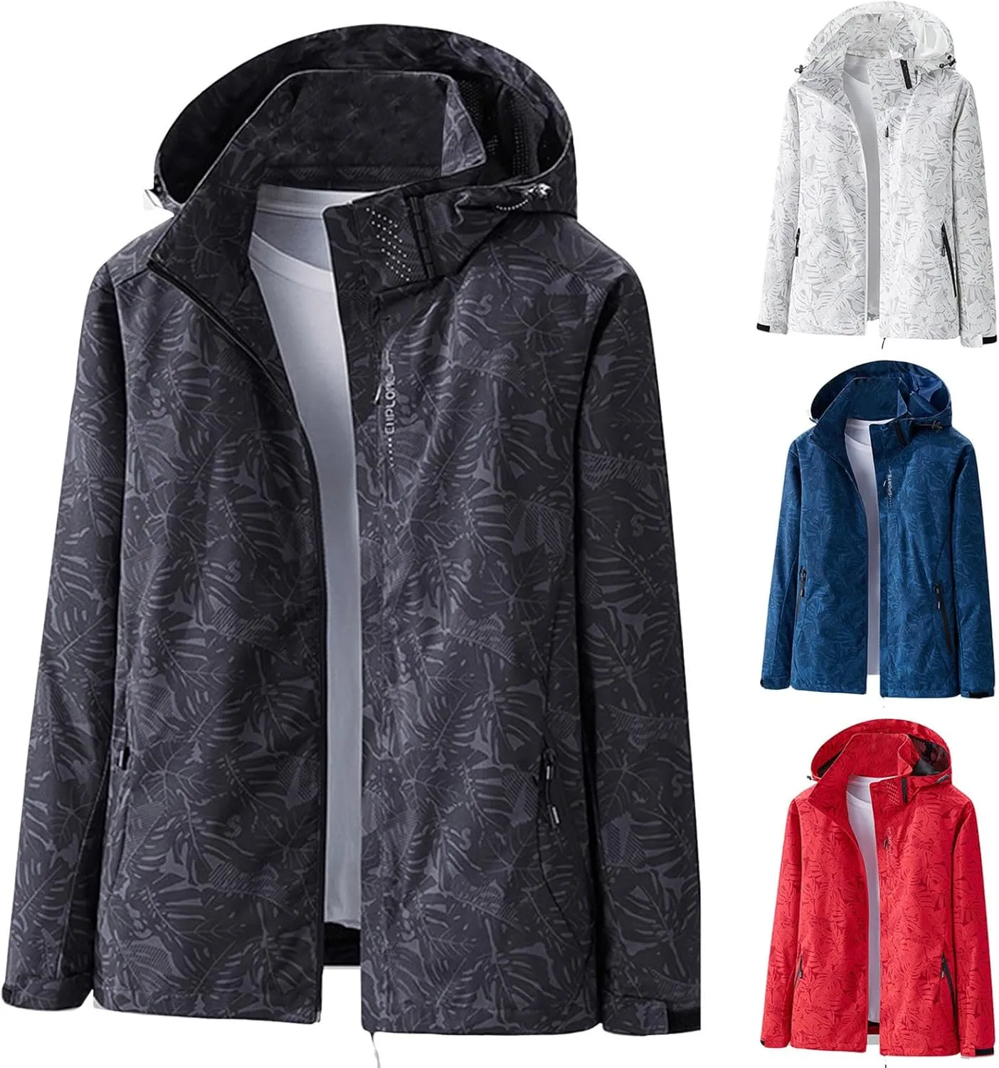 Jackets for Men Men's Bomber Jacket Lightweight Windbreaker Flight Jacket Zip Up Active Coat Spring Fall Outwear