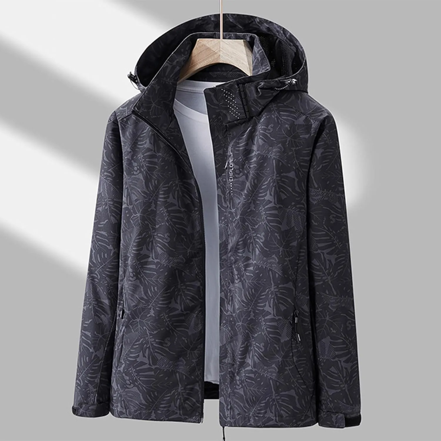 Jackets for Men Men's Bomber Jacket Lightweight Windbreaker Flight Jacket Zip Up Active Coat Spring Fall Outwear