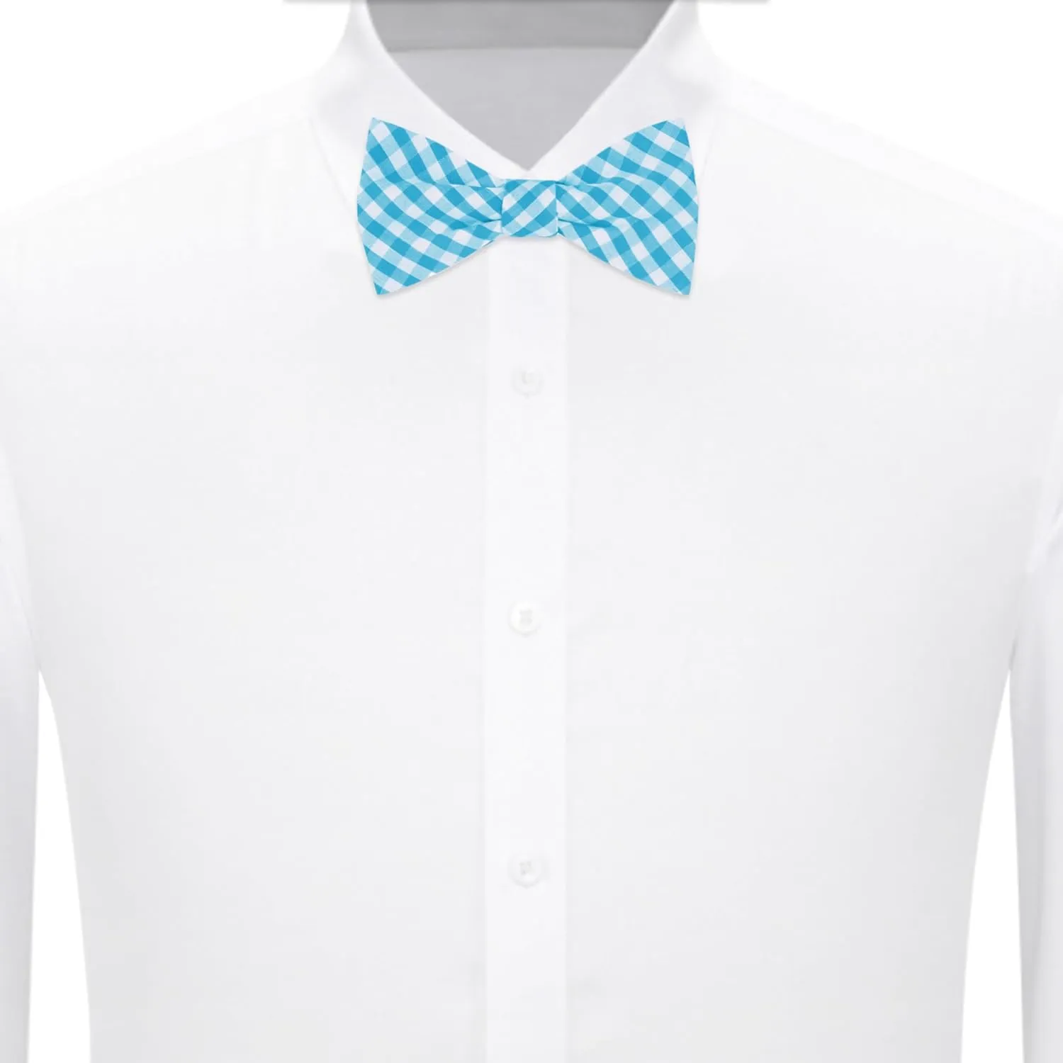 Jacob Alexander Men's Gingham Checkered Pattern Self-Tie Bow Tie