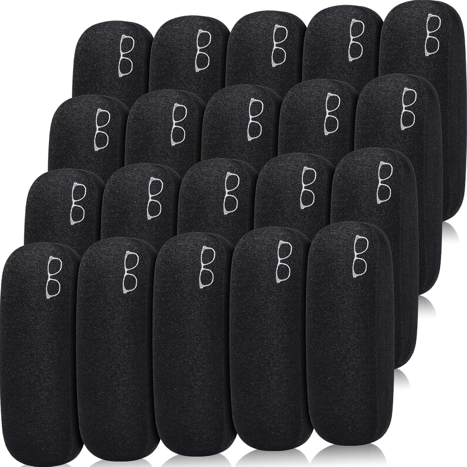 Kanayu Hard Shell Glasses Case Bulk Linen Fabrics Protective Eyeglasses Case Eye Glasses Protector for Men Women