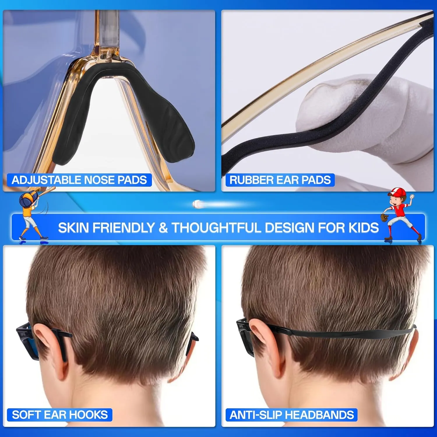 KAPVOE Kids Baseball Glasses Youth Polarized Sports Sunglasses Softball Cycling Running Shades Boys Girls Age 3-14 - K9033