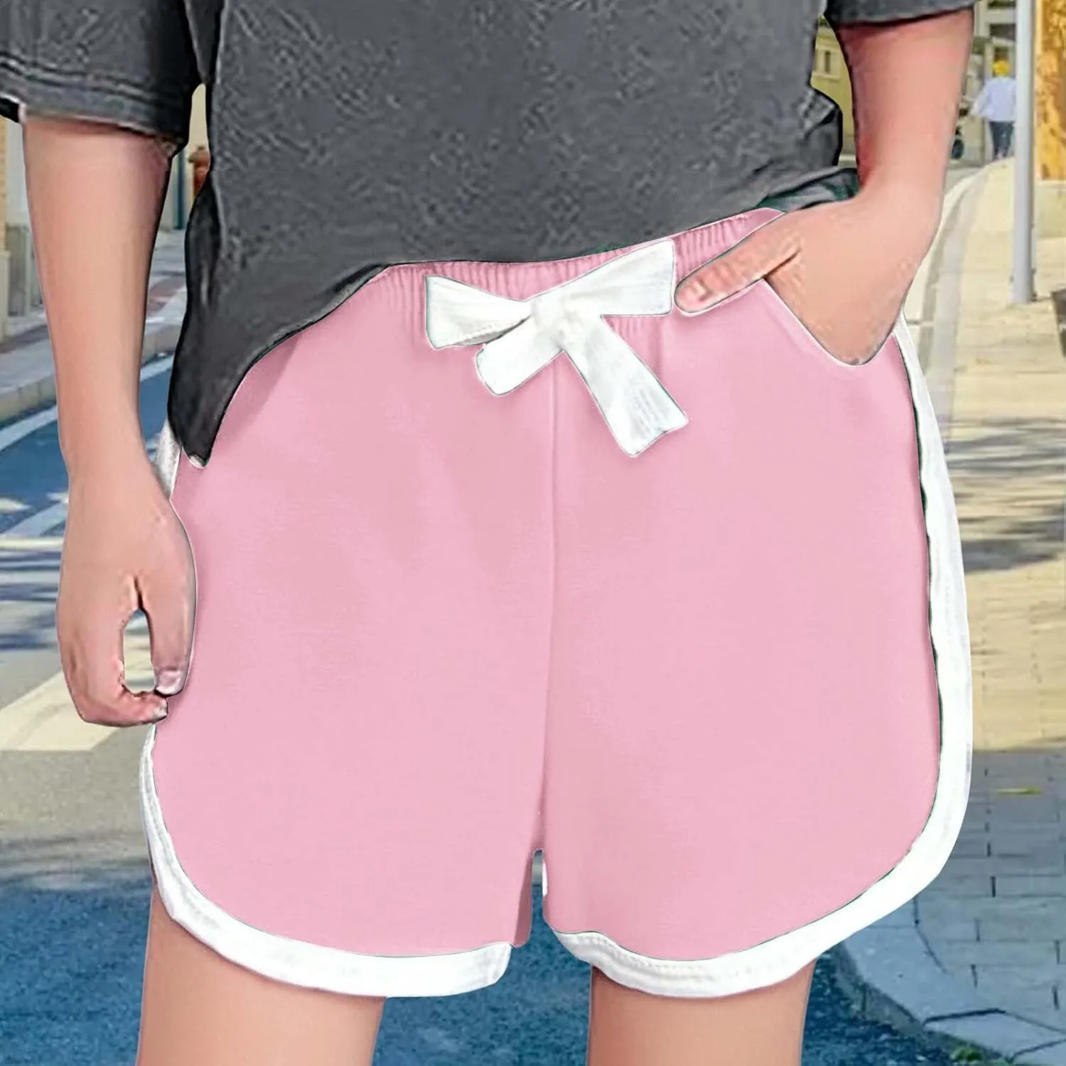 Kids Athletic Shorts Drawstring Toddler Girls Boys Joggers Shorts Summer Gym Basketball Sports Pants Elastic Waist