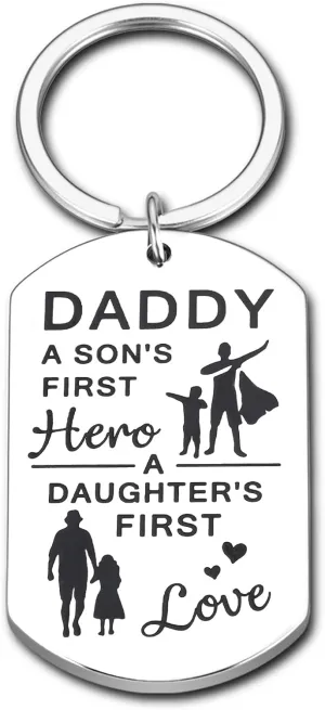 KINMES Gifts for Dad Fathers Day Birthday Christmas Keychain Gifts from Son Daughter