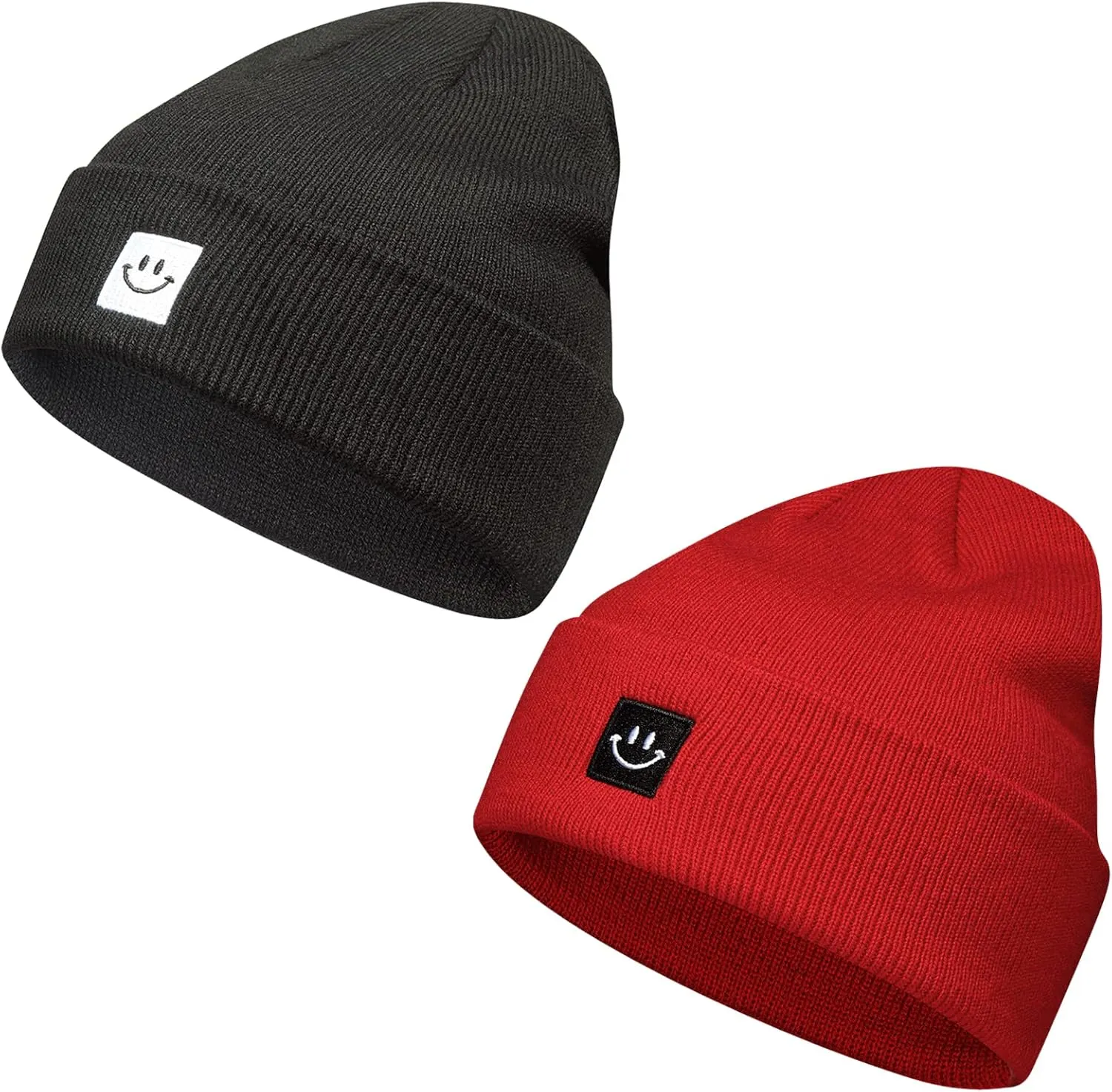 Knit Beanie Hat for Men/Women 2Pack