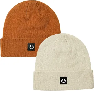 Knit Beanie Hat for Men/Women 2Pack