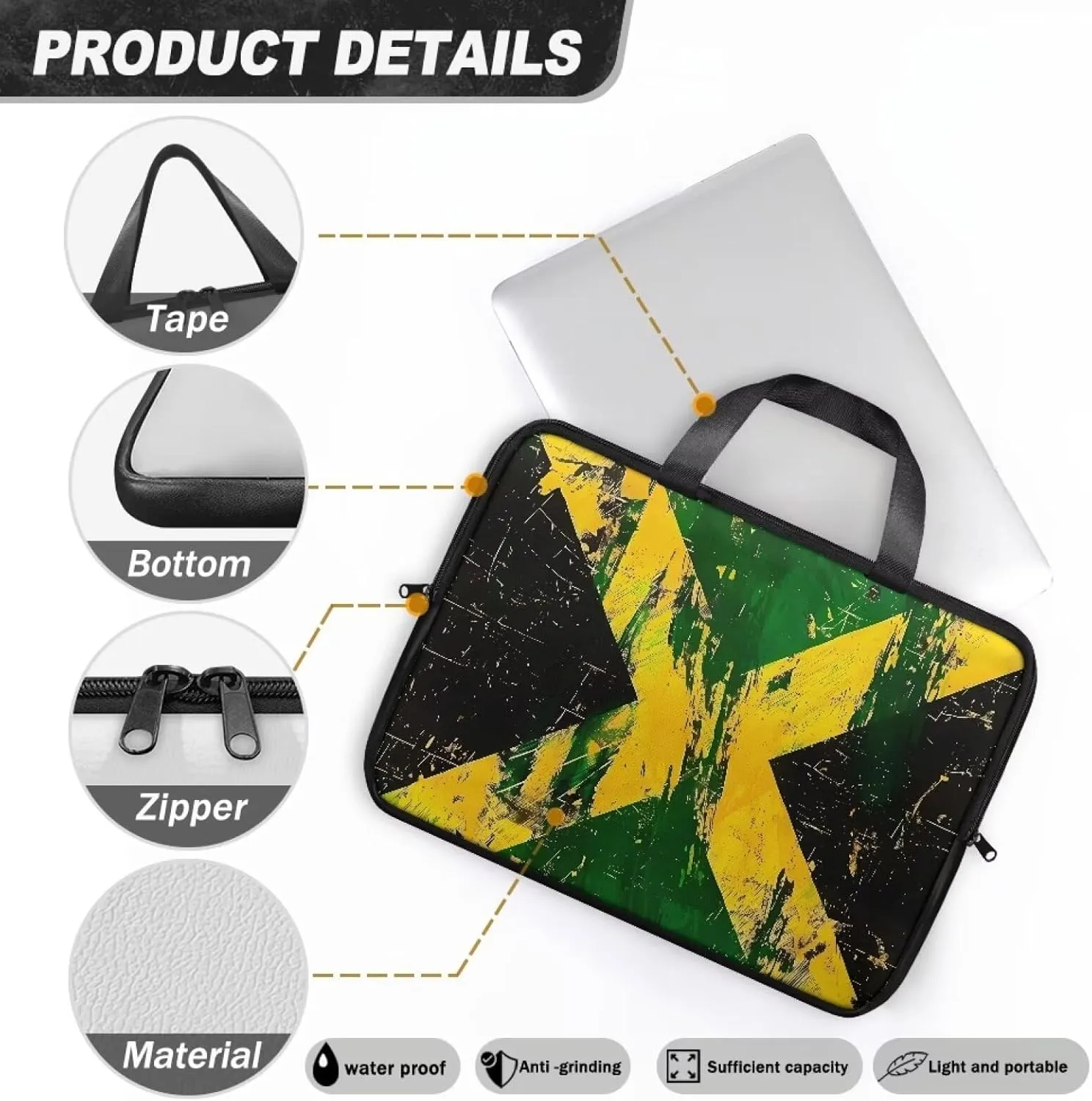 Laptop Sleeve Case Travel Laptop Bag with Handle Shockproof Carrying Briefcase Large Capacity Tablet Bag