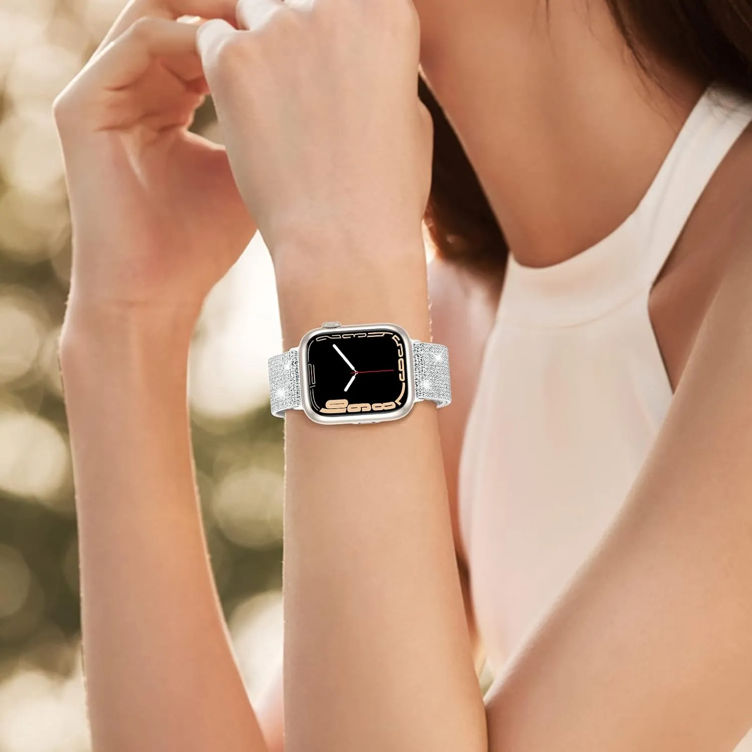 LETOID Stretchy Bands Design for Apple Watch Band 38mm 40mm 41mm 42mm 44mm 45mm 46mm 49mm Women, Elastic Nylon Strap Women Solo Loop Wristband for iWatch Series 10 9 8 7 6 5 4 3 2 1 SE Ultra