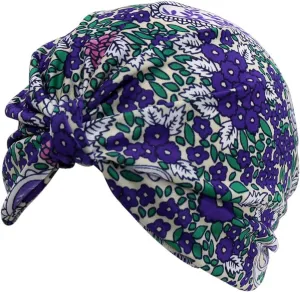 Luxury Divas Multicolor Floral Print Turban Head Wrap For Women