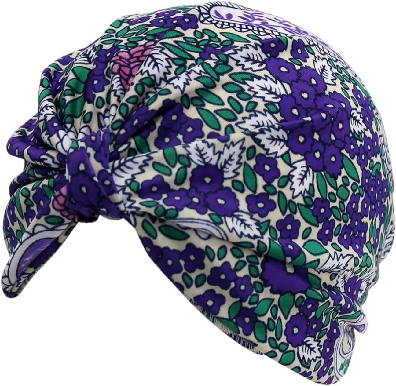 Luxury Divas Multicolor Floral Print Turban Head Wrap For Women
