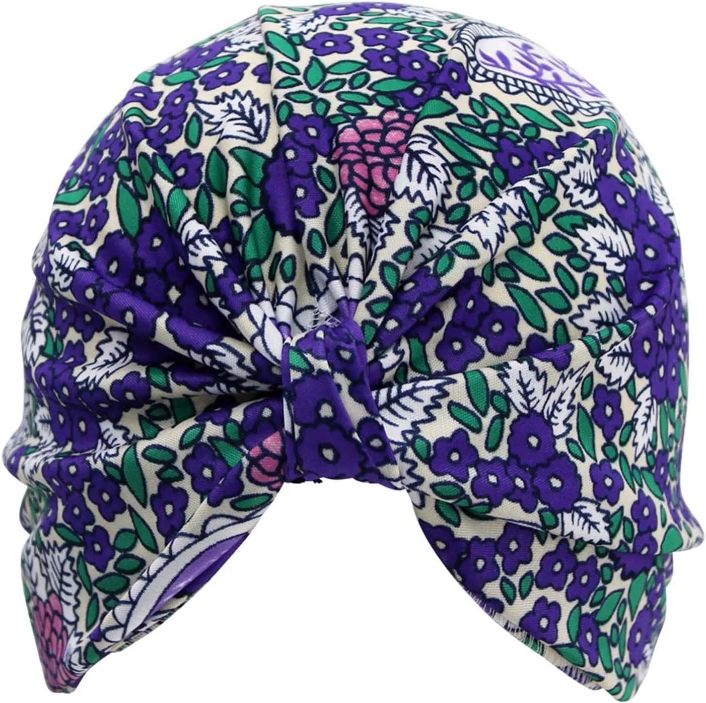 Luxury Divas Multicolor Floral Print Turban Head Wrap For Women