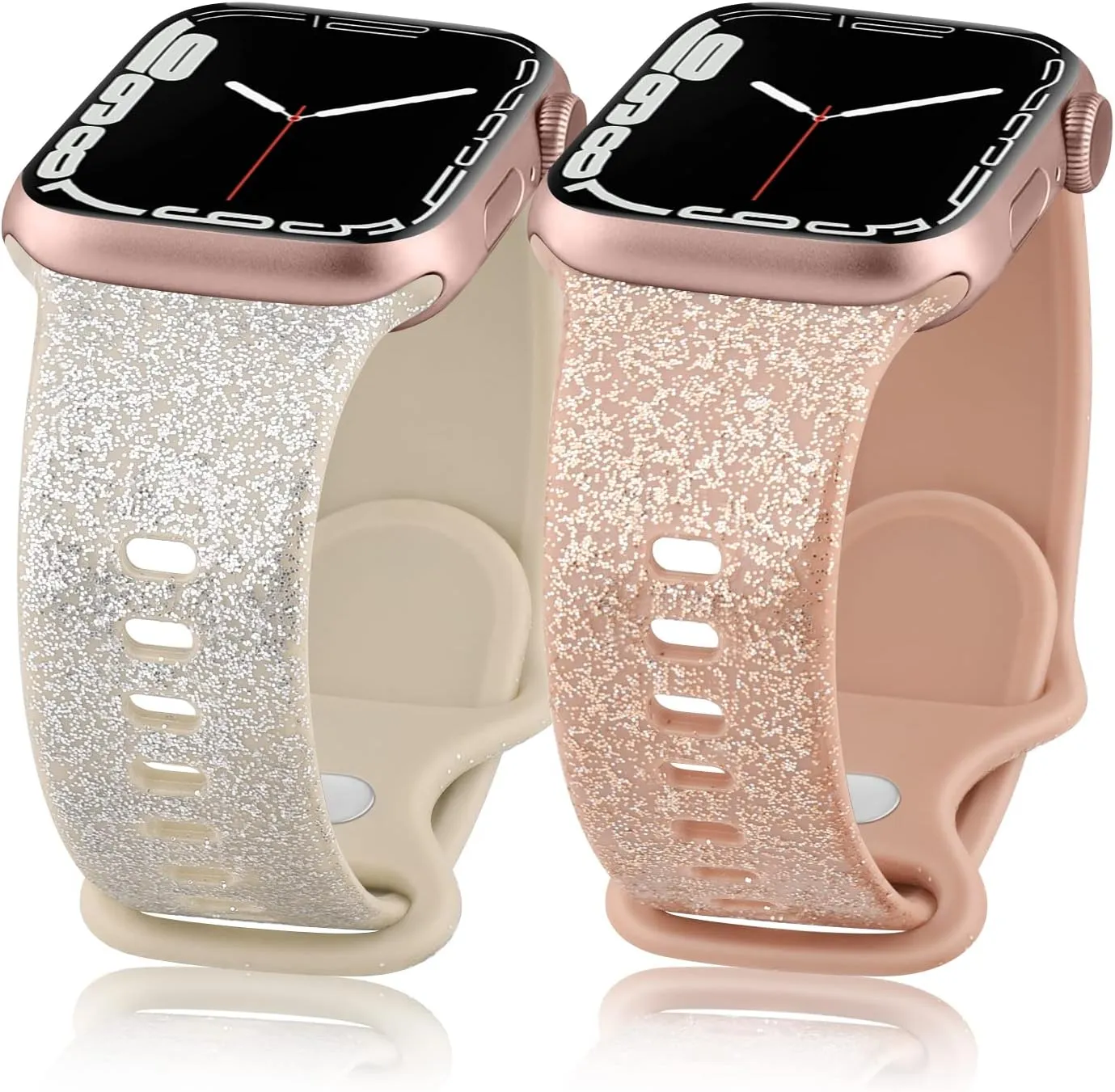 Meliya Band for Apple Watch Series 8 SE 7 6 5 4 3 2 1 45/41/40/44/38/42mm Women Men Soft Replacement Silicone Band for iWatch
