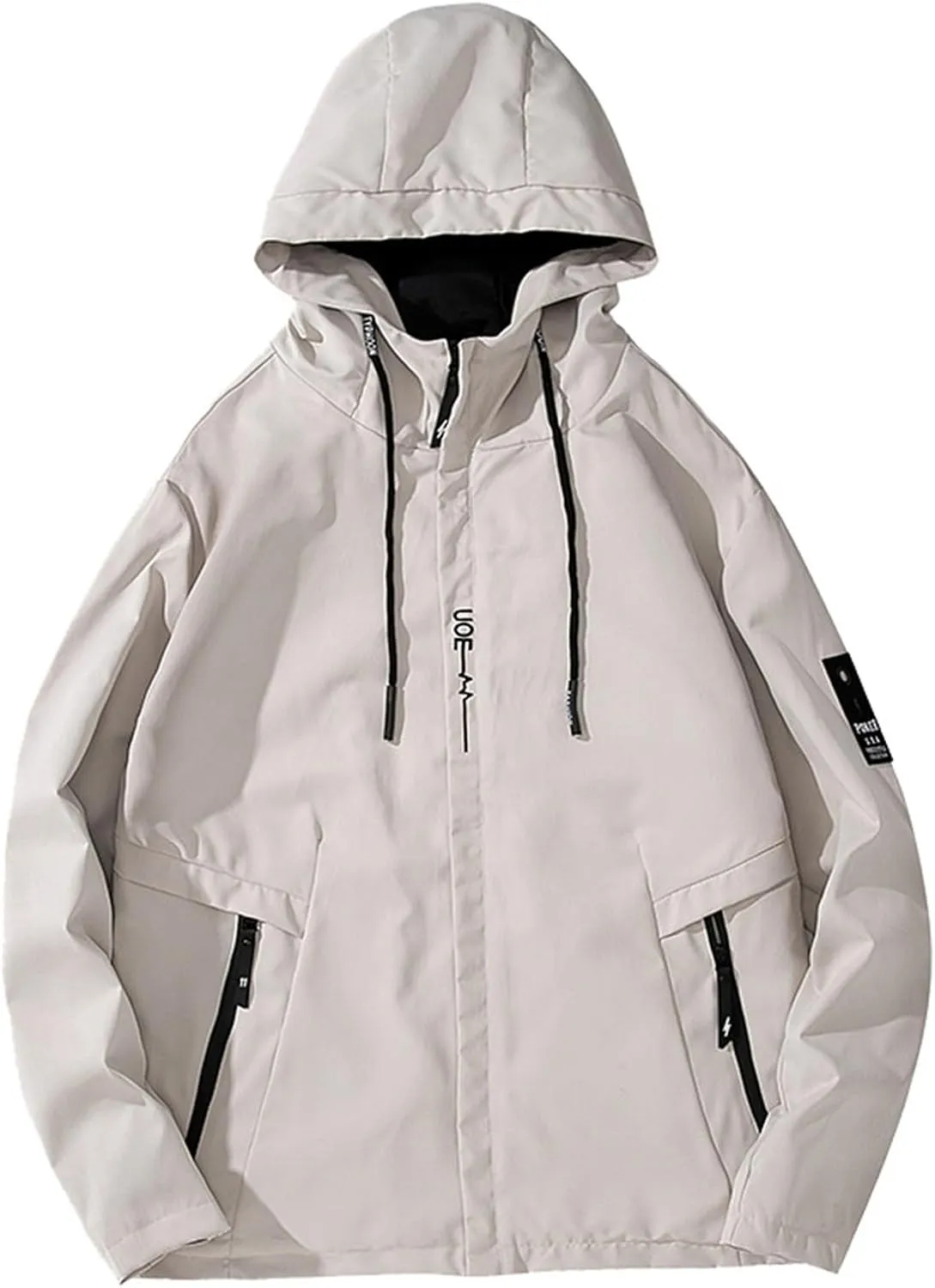 Mens 2023 Winter Hooded Trench Coats Stylish Zip Up Windbreaker Jackets Plus Size Windproof Outdoor Hiking Travel Overcoats