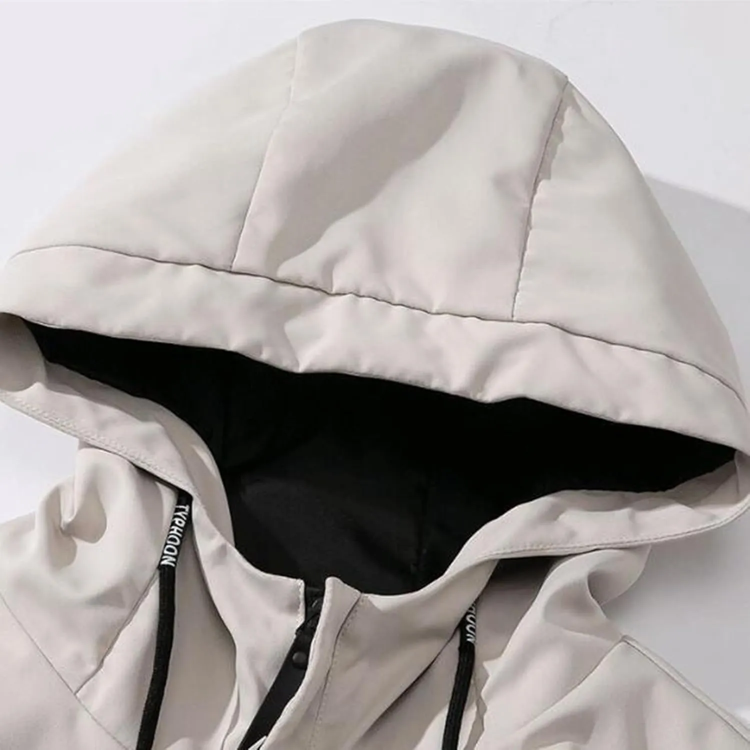 Mens 2023 Winter Hooded Trench Coats Stylish Zip Up Windbreaker Jackets Plus Size Windproof Outdoor Hiking Travel Overcoats