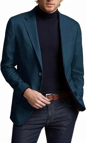 Men's Casual Lightweight Blazer Jacket Slim Fit Two Button Sports Suit Coat Business Wedding Everyday Wear